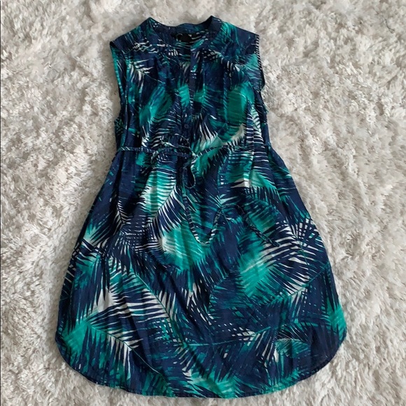 h&m tropical print dress